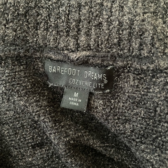 Barefoot Dreams CozyChic Lite Circle Cardigan Carbon Gray Size M - Picture 3 of 6